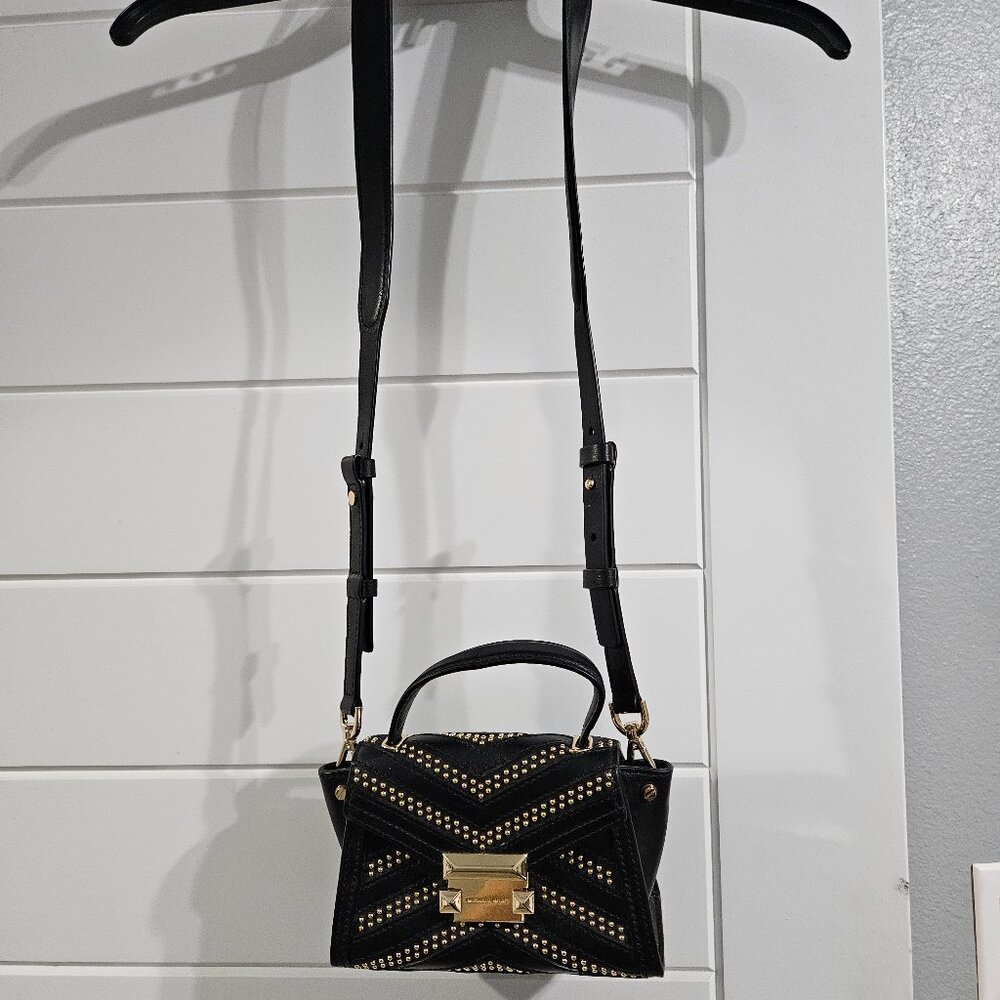 Whitney Mini Studded Leather Satchel